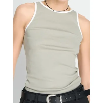 Sinsay - Žebrovaný top - zelená - 665EU-07J - 665EU-07J-S