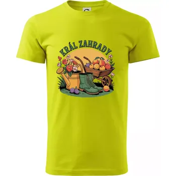 Král zahrady - boty - Klasické pánské triko vyšší gramáže - 4XL ( Limetková )