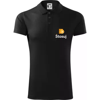 Pánská košile Štosuj - Logo jen na prsu - Polokošile Victory sportovní (dresovina) - M ( Černá )