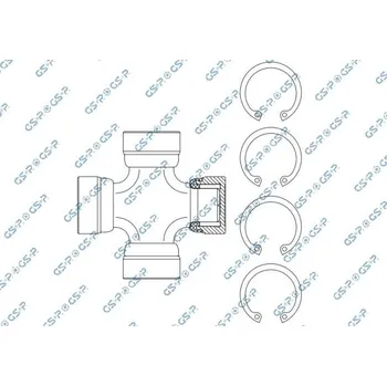 Hřídel nápravy Kloub, kloubový hřídel GSP UJ900155