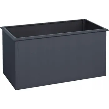 Vyvýšený záhon Jumi Ocelový vyvýšený záhon CM-254237 150 x 100 x 77 cm antracit