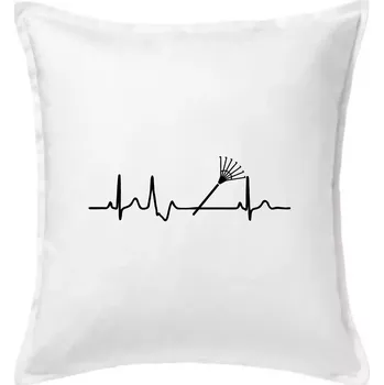 Polštář EKG zahrada - hrábě - Polštář 50x50 - 50x50 - Pouze potah ( Bílá )