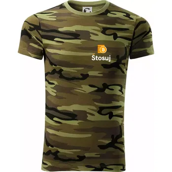 Pánské tričko Štosuj - Logo jen na prsu - Army CAMOUFLAGE - S ( Zelený maskáč )