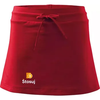 Dámská sukně Stosuj - logo čtvercové - Sportovní sukně - two in one - L ( Červená )