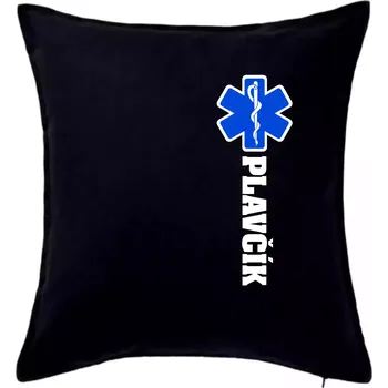 Polštář Hvězda života - Plavčík - Polštář 50x50 - 50x50 - Pouze potah ( Černá )