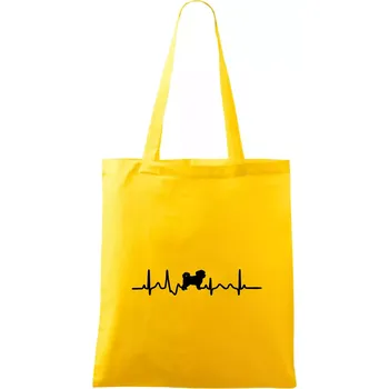 Havanský psík ekg - Taška bavlněná - 42 x 38 cm ( Žlutá )