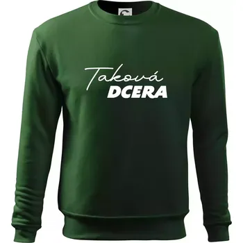 Chlapecké tričko Jaký táta / máma - taková dcera psací - Mikina Essential dětská - 146 cm/10 let ( Lahvově zelená )