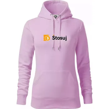 Dámská mikina Štosuj - Logo na prsou - Mikina dámská Cape s kapucí - XS ( Orchid )