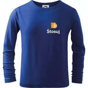 Chlapecké tričko Štosuj - Logo jen na prsu - Triko dětské Long Sleeve - 146 cm/10 let ( Královská modrá )