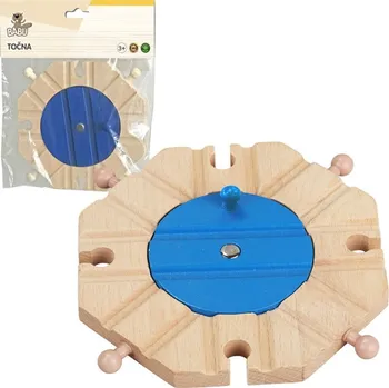 Hračka BABU vláčky - Kolej točna 12 cm