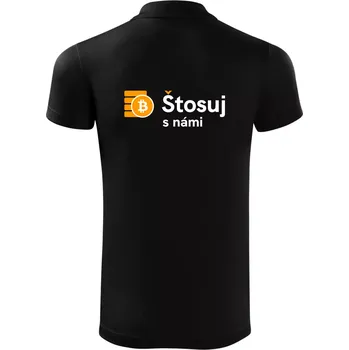 Pánská košile Štosuj s námi - logo velké - Polokošile Victory sportovní (dresovina) - L ( Černá )