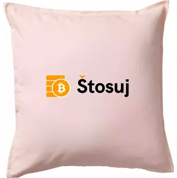 Polštář Štosuj - Logo na prsou - Polštář 50x50 - 50x50 - Pouze potah ( Světle růžová )