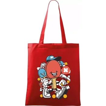 Nákupní taška Pinčesaňák - Taška bavlněná - 42 x 38 cm ( Červená )