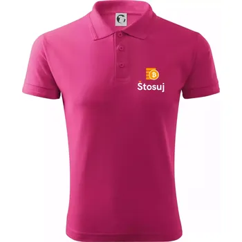 Pánská košile Štosuj - Logo na prso + záda - Polokošile pánská Pique Polo 203 - 3XL ( Purpurová )