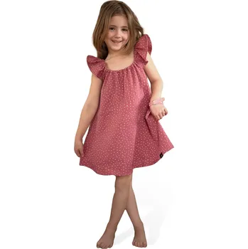 Dívčí šaty ESITO Dívčí mušelínové šaty Ruby DOT Velikost: 98 - 104