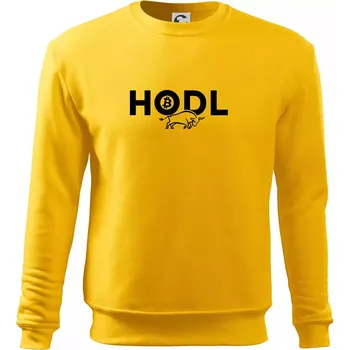 Pánská mikina Hodl, nápis a býk - Mikina Essential pánská - XL ( Žlutá )