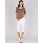 EVONA a.s. Dámské sportovní capri LEANA bílé - Dámské sportovní capri LEANA bílé 002 XXL