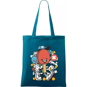 Pinčesaňák - Taška bavlněná - 42 x 38 cm ( Petrolejová )