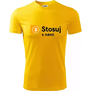 Chlapecké tričko Štosuj s námi - logo velké - Dětské triko sportovní (dresovina) - 134 cm/8 let ( Žlutá )