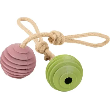 Hračka pro psa Farm Company kaučukový balon na konopném laně 24cm Varianta: zelená