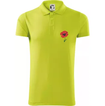 Pánská košile Vlčí mák kreslený na prsu - Polokošile Victory sportovní (dresovina) - XL ( Limetková )