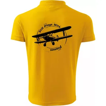 Pánská košile Still Plays With Planes - Polokošile pánská Pique Polo 203 - 3XL ( Žlutá )