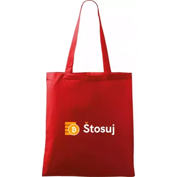 Štosuj - Logo na prsou - Taška bavlněná - 42 x 38 cm ( Červená )