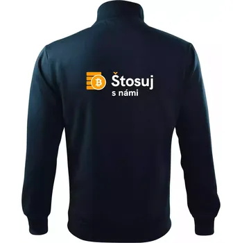 Pánská mikina Štosuj s námi - logo velké - Mikina bez kapuce Adventure - S ( Námořní modrá (velmi tmavá - téměř černá) )