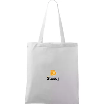 Nákupní taška Stosuj - logo čtvercové - Taška bavlněná - 42 x 38 cm ( Bílá )