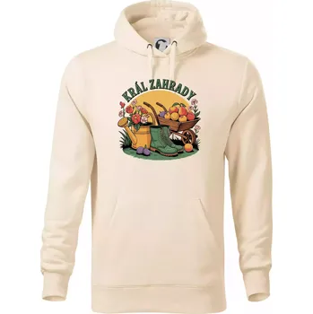 Pánská mikina Král zahrady - boty - Mikina pánská Cape s kapucí - 5XL ( Mandlová )