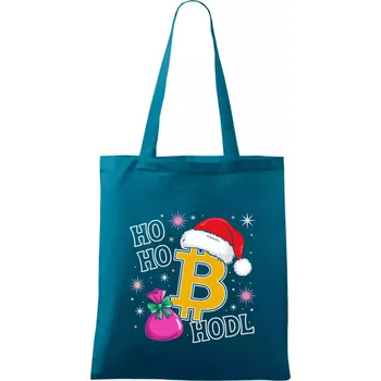 Ho ho hodl - Taška bavlněná - 42 x 38 cm ( Petrolejová )