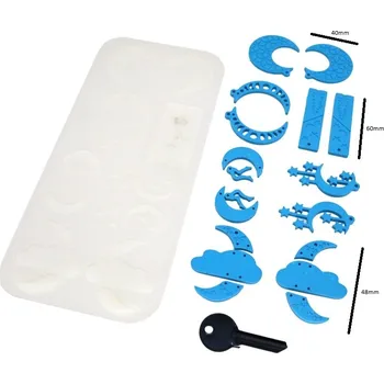 Silikonová forma na náušnice 908-2 Půlměsíc 230x105mm