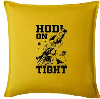 Polštář HODL On Tight raketa - Polštář 50x50 - 50x50 - Pouze potah ( Žlutá )