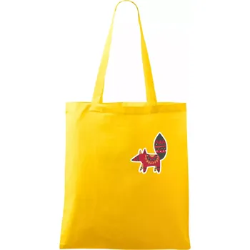 Folklor na prsu liška - Taška bavlněná - 42 x 38 cm ( Žlutá )