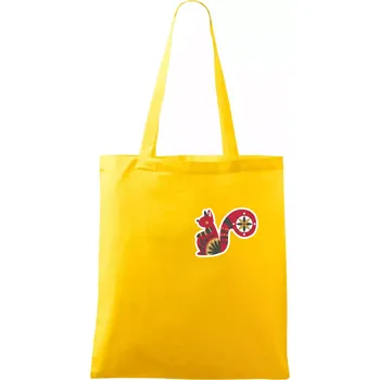 Nákupní taška Folklor na prsu veverka - Taška bavlněná - 42 x 38 cm ( Žlutá )