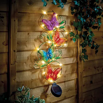 3Pagen Solární dekorace na zeď Motýli 42 x 22,5 x 4,5 cm
