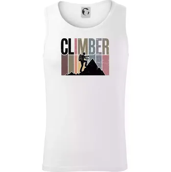 Climber - pruhy barevné - Tílko pánské Core - 2XL ( Bílá )
