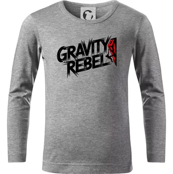 Chlapecké tričko Gravity rebel - Triko dětské Long Sleeve - 122 cm/6 let ( Tmavě šedý melír )