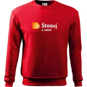 Pánská mikina Štosuj s námi - logo velké - Mikina Essential pánská - S ( Červená )