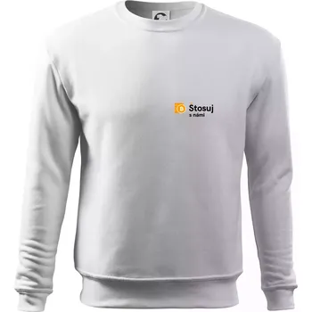 Pánská mikina Štosuj s námi - logo na prsu - Mikina Essential pánská - L ( Bílá )