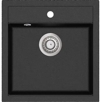 Granitový dřez Aquastone SIMPLE 50 černá metalická