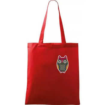 Folklor na prsu sova - Taška bavlněná - 42 x 38 cm ( Červená )