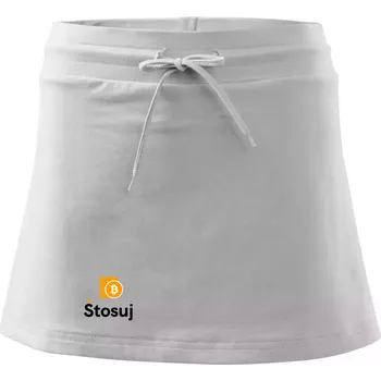 Dámská sukně Stosuj - logo čtvercové - Sportovní sukně - two in one - XS ( Bílá )