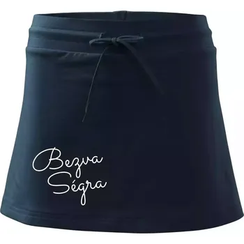 Dámská sukně Bezva ségra - nápis na prsou - Sportovní sukně - two in one - S ( Námořní modrá (velmi tmavá - téměř černá) )