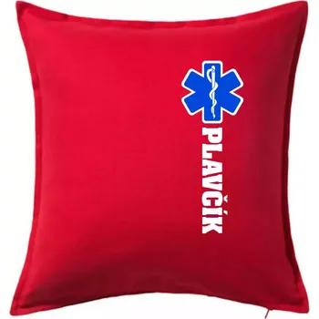 Polštář Hvězda života - Plavčík - Polštář 50x50 - 50x50 - Pouze potah ( Červená )