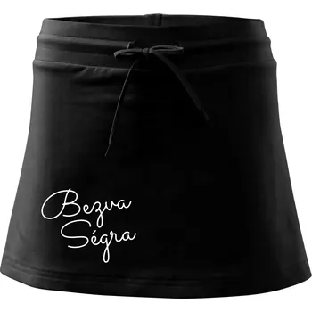 Dámská sukně Bezva ségra - nápis na prsou - Sportovní sukně - two in one - XL ( Černá )