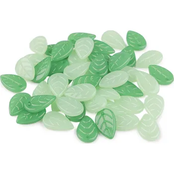 Dětské navlékací korálky Plastové korálky lístečky Varianta: 2 mix, Balení: 20 g