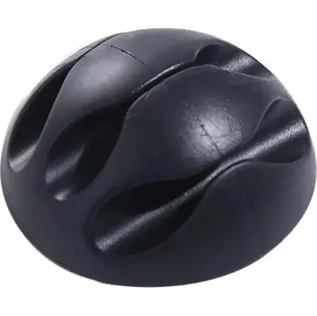 Organizér kabelů Samolepicí silikonový organizér kabelů | držák kabelů, organizér kabelů - black-3 holes