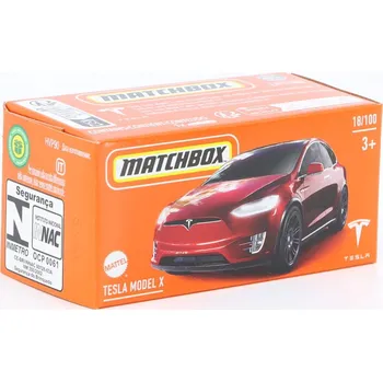 autíčko Tesla Model X 1:64 - MATCHBOX Tesla Model X - model auta 1/64