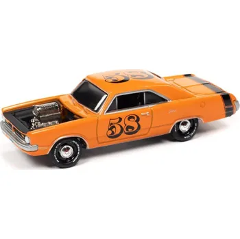 autíčko Dodge Dart Swinger #58 1970 oranžová 1:64 - Johnny Lightning Dodge Dart Swinger - sběratelský model auta